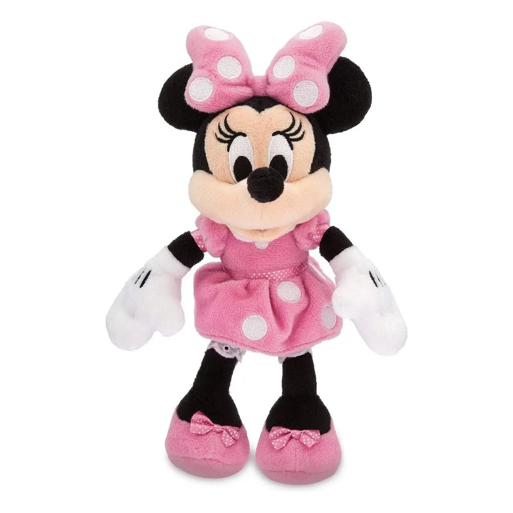 Minnie en robe rose à pois, peluche de 30 cm