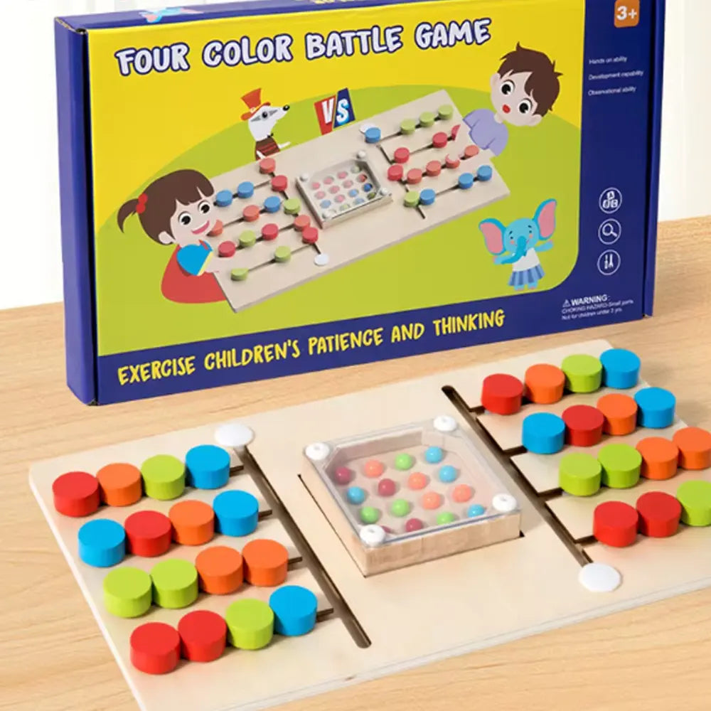 Jeu de stratégie à plateau et pions colorés dès 3 ans