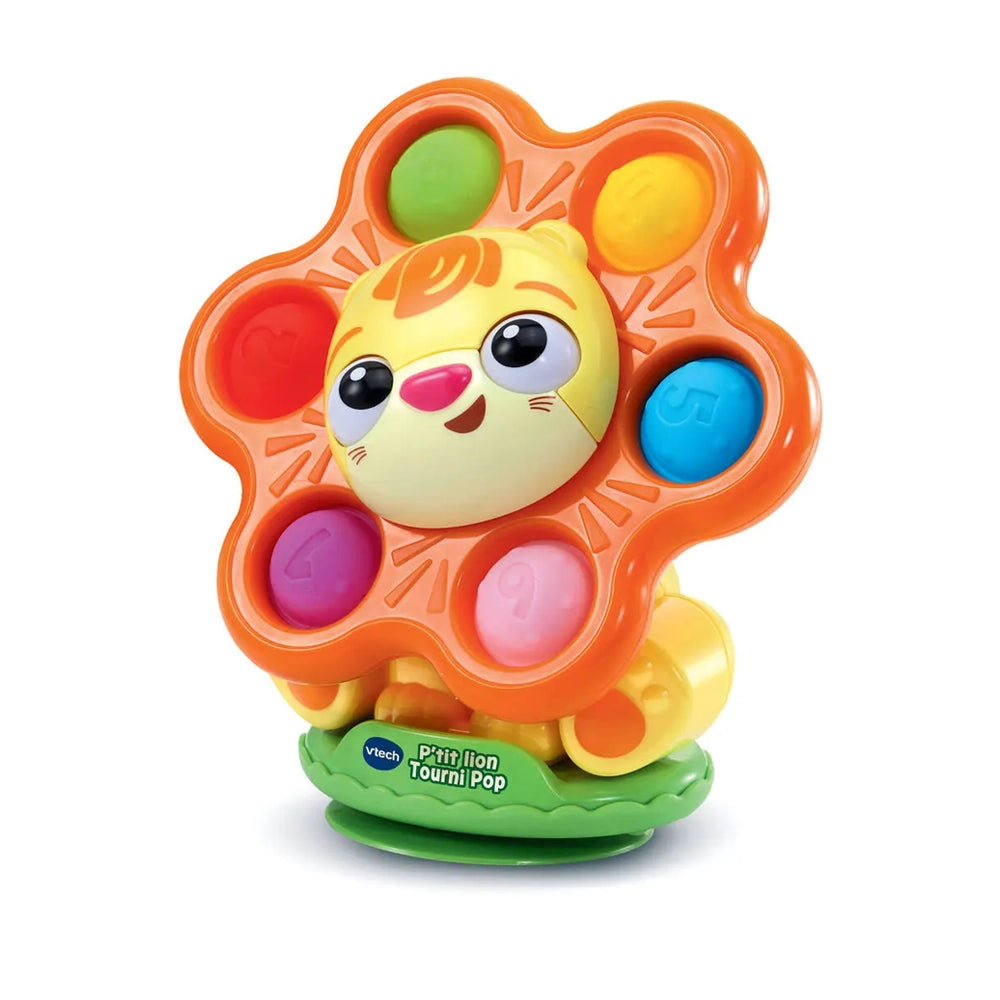 Le lion aux boutons colorés à faire tourner, dès 6 mois