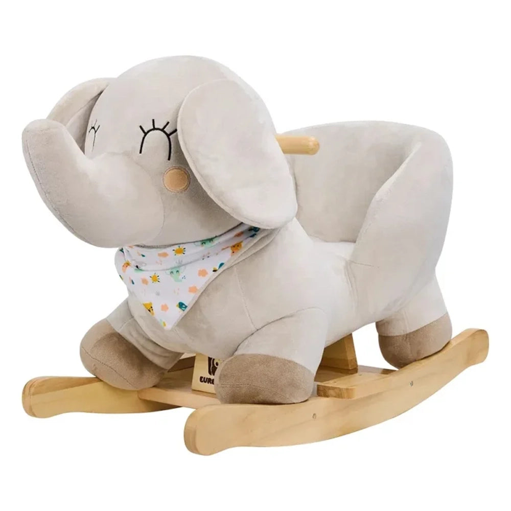 Bascule Éléphant Bois & Peluche 10-36 Mois