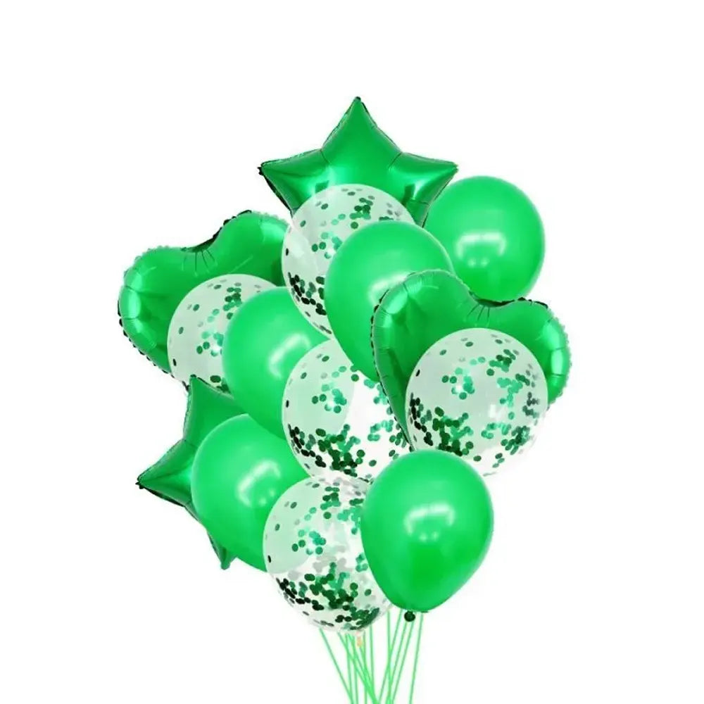 Pack vert de 14 ballons pour composer votre décor