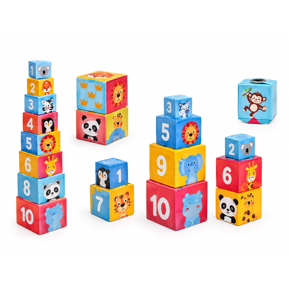Pyramide de 10 cubes illustrés à empiler dès 12 mois