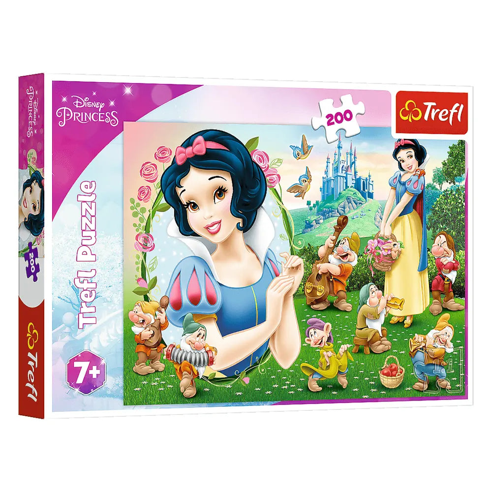 Blanche-Neige et ses amis au jardin — puzzle 200 pièces