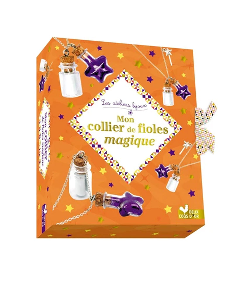 Coffret créatif : collier à pendentif fiole décorée