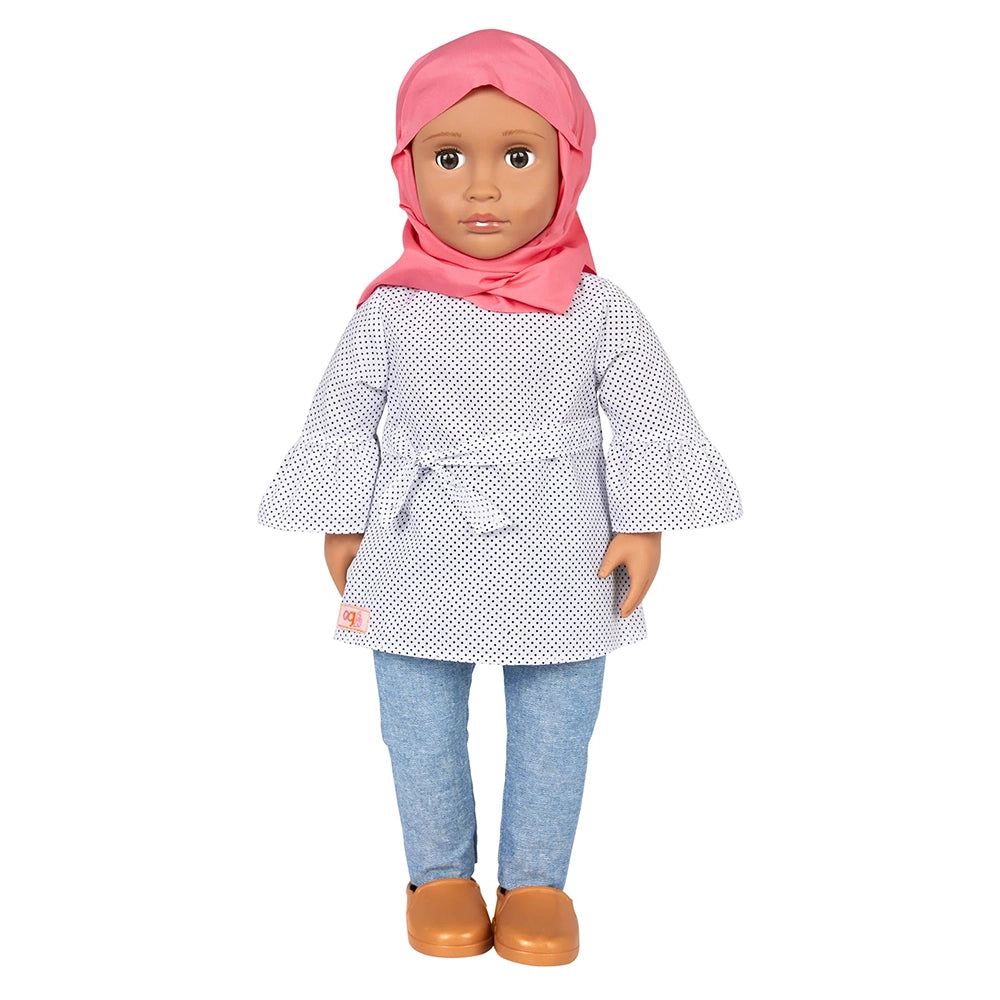 Poupée Mirna Our Generation 46cm avec Hijab Rose
