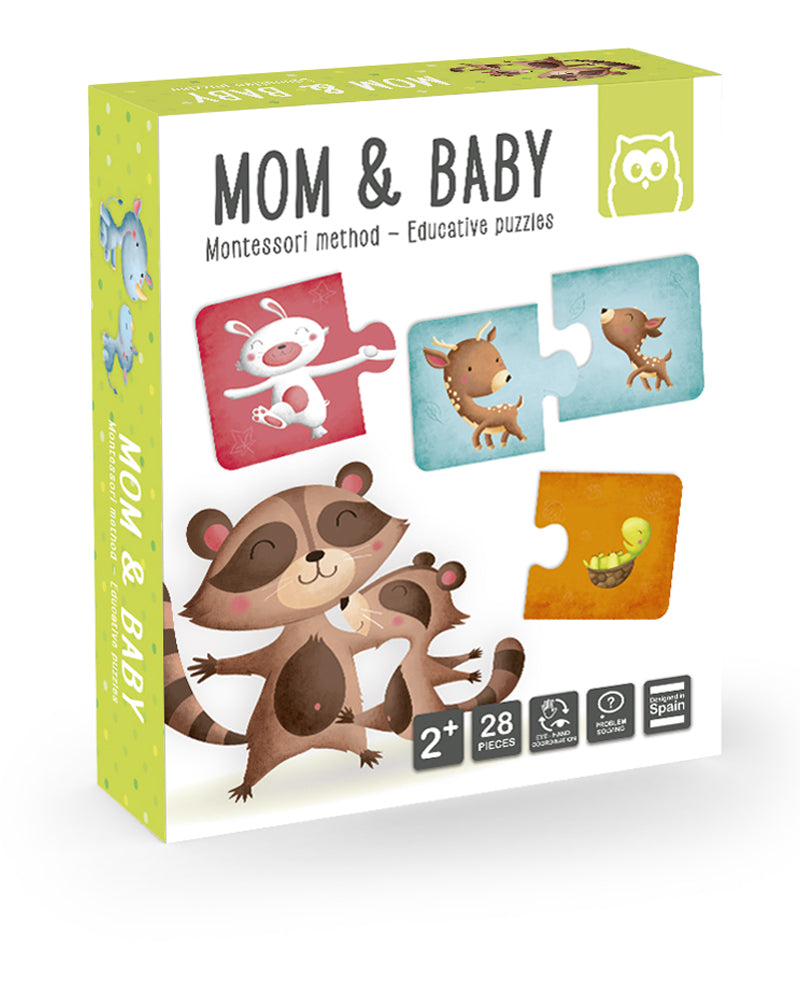 Puzzle Éducatif Maman Bébé Montessori 28 Pièces 2 Ans+