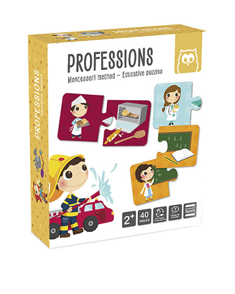 Puzzle Éducatif Les Métiers Montessori 2 Ans et Plus
