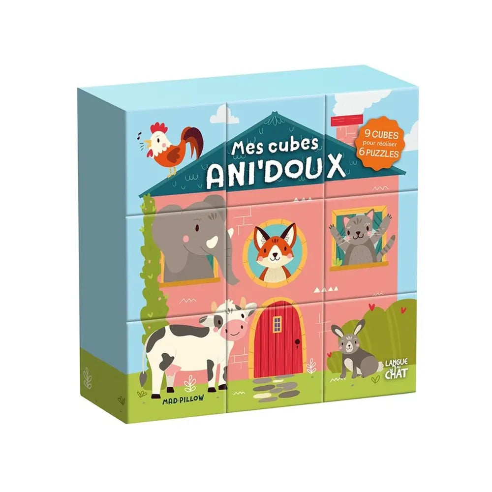 Ani’doux : jeu de 9 cubes et 6 activités dès 3 ans