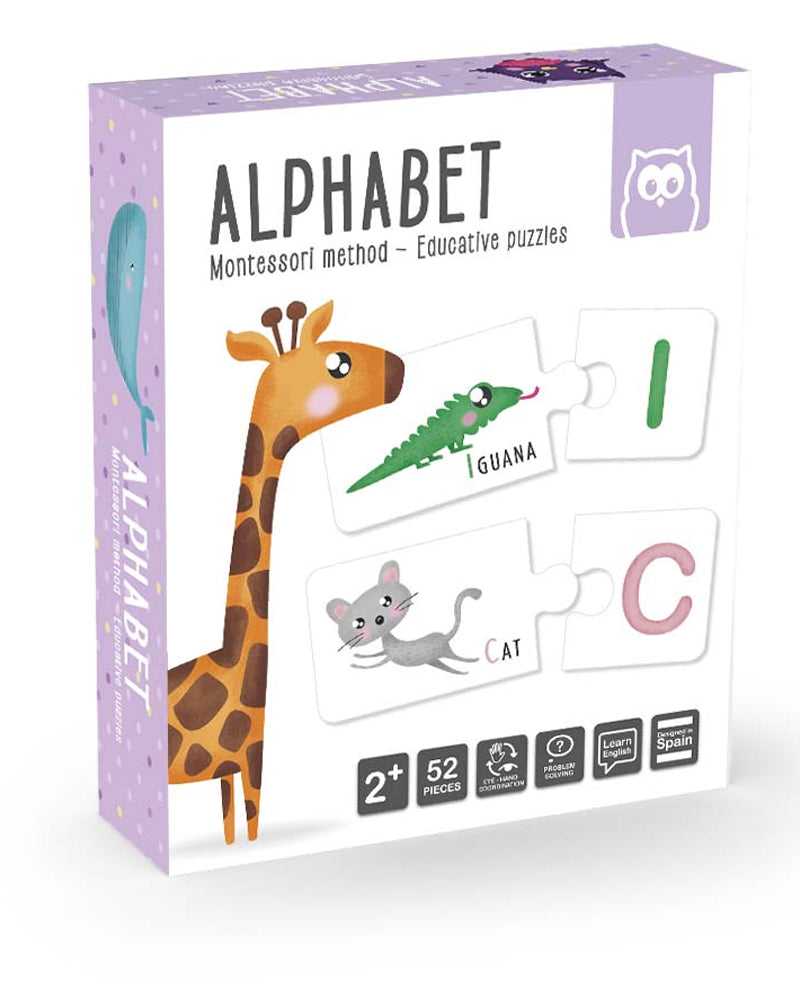 Puzzle Alphabet et Animaux en Anglais à Associer dès 2 Ans