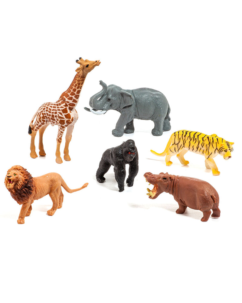 Six figurines safari Molto en plastique, dès 3 ans