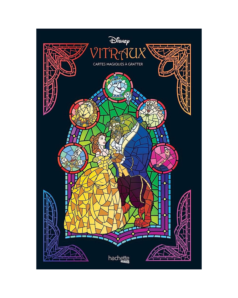 Album créatif Vitraux à gratter – 12 cartes et stylet