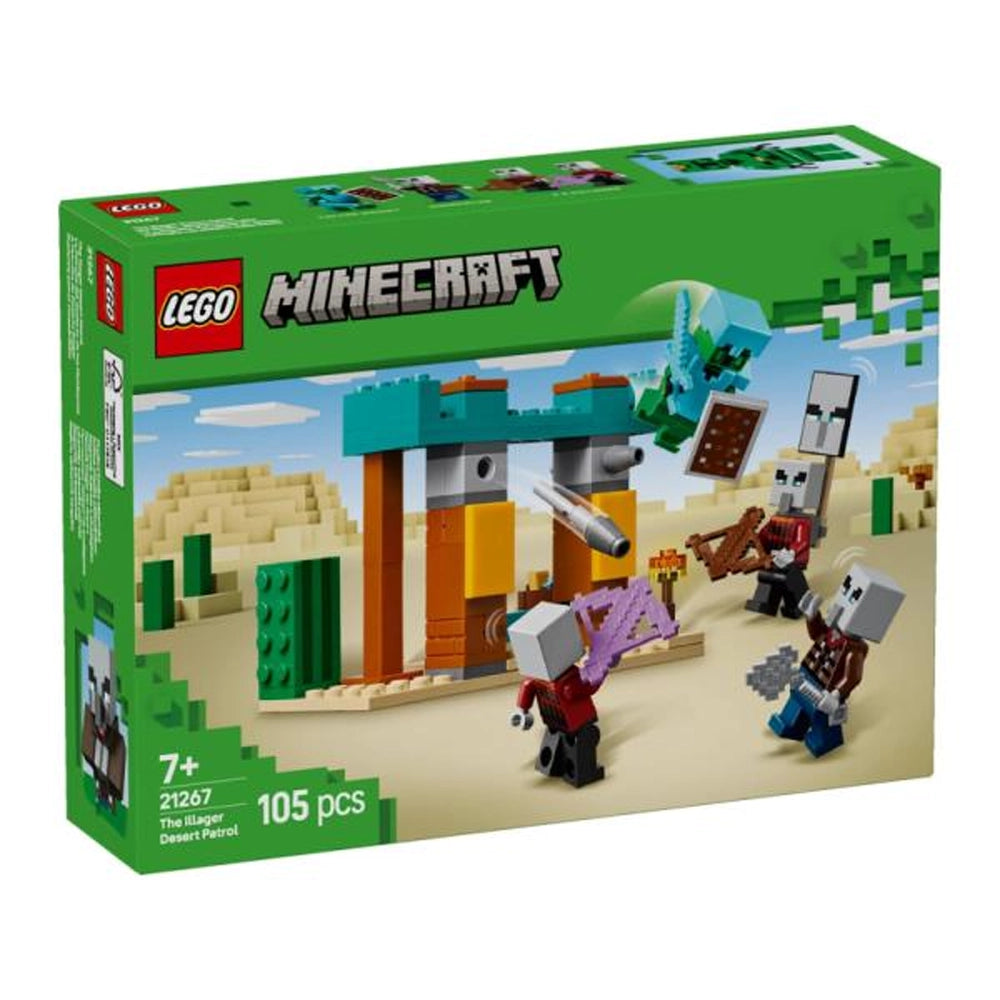 Avant-poste désertique LEGO Minecraft et patrouille des pillards, 7+