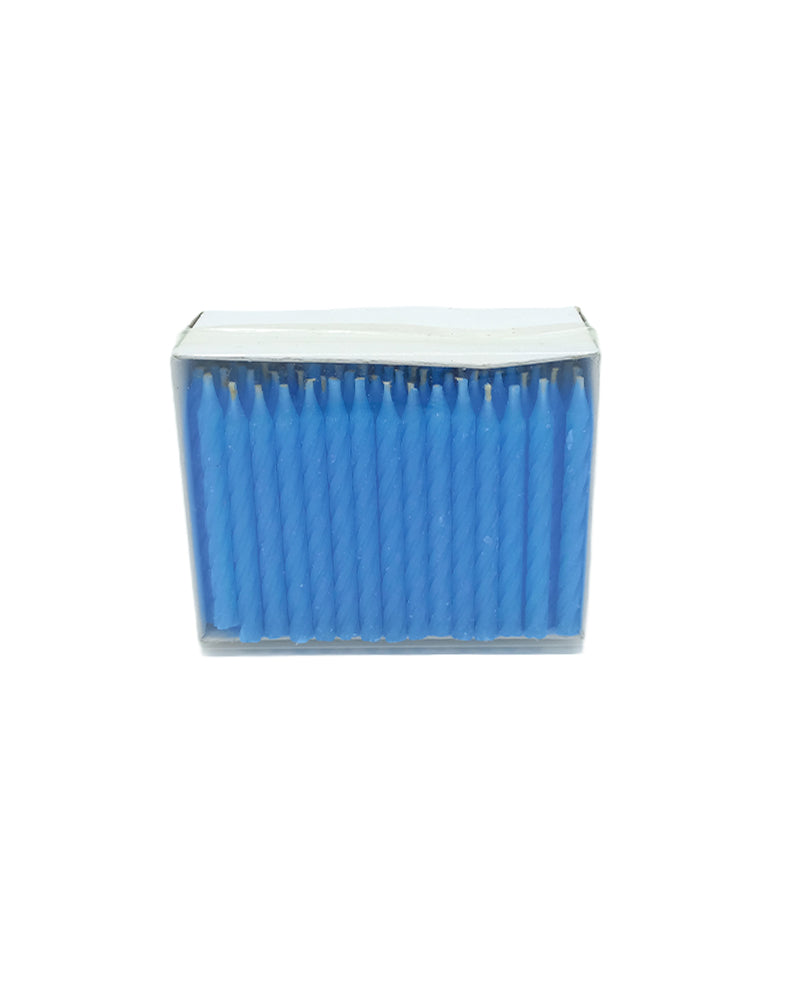Pack de bougies bleues torsadées pour gâteau