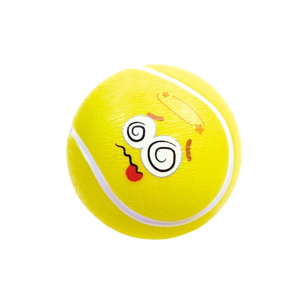 Balle Mousse Rebondissante Jaune Motif Tennis Hape