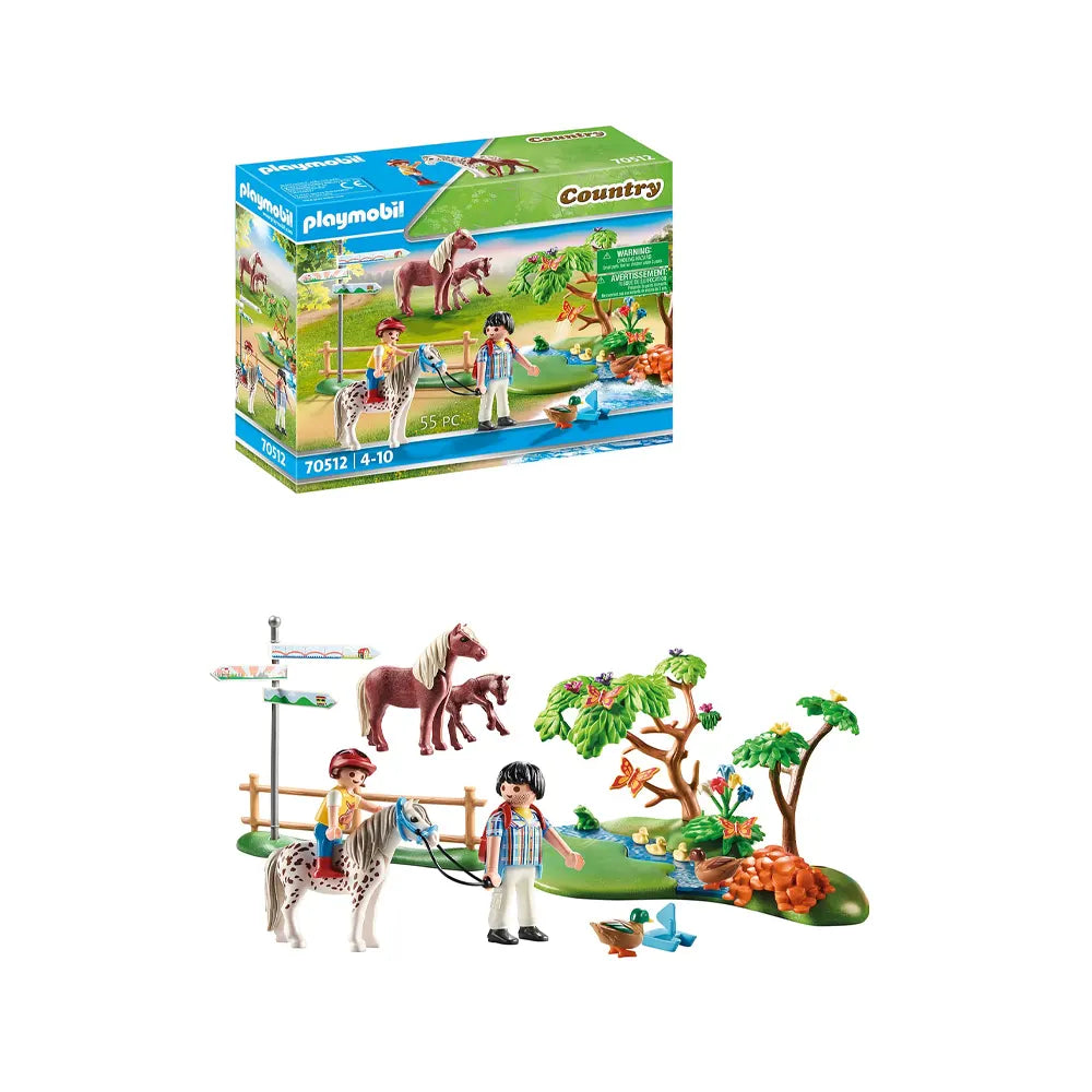 Pause au ruisseau : coffret de poneys et figurines