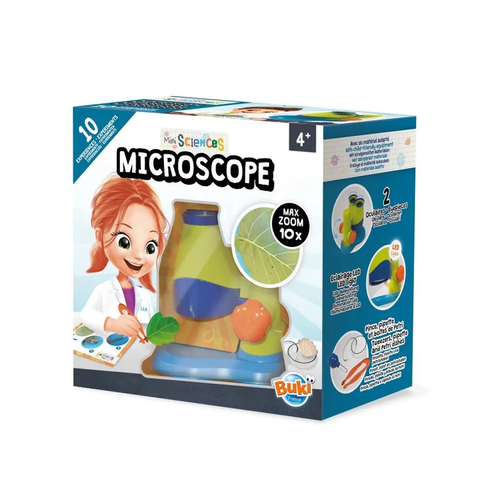 Microscope junior à zoom 10× et 10 expériences dès 4 ans