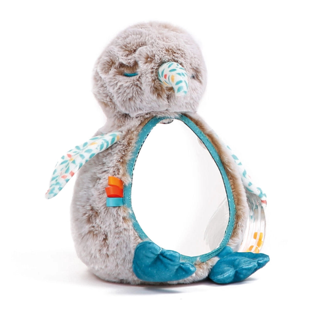 Peluche Kiwi Sensorielle Miroir & Hochet 20cm