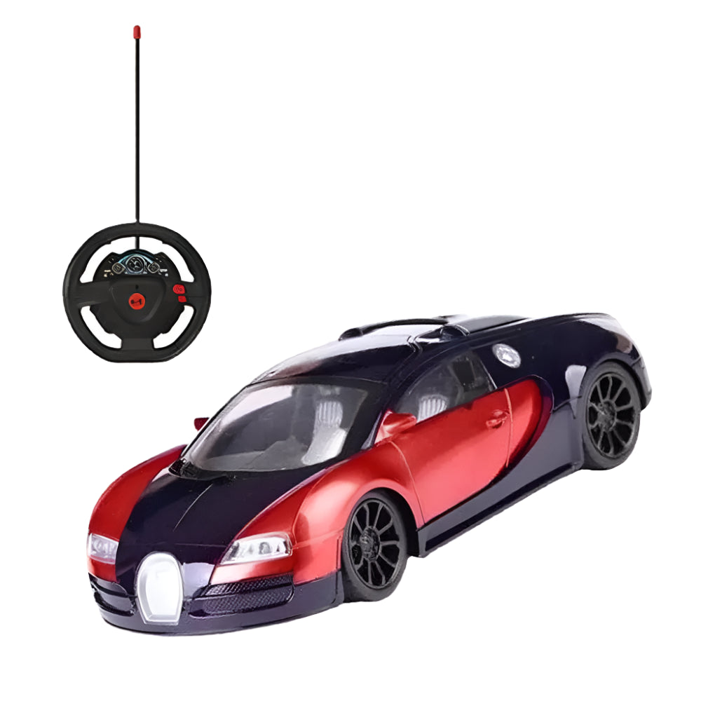 Coupé télécommandée noire et rouge avec commande-volant