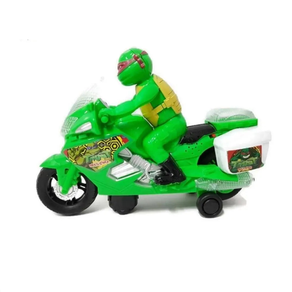 Moto-jouet verte avec pilote ninja, dès 3 ans