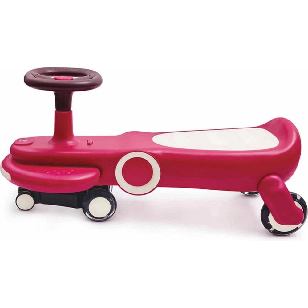 Porteur à bascule rouge, lumières LED et 8 chansons
