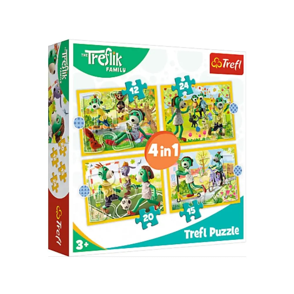 Coffret Treflik : quatre puzzles illustrés dès 3 ans