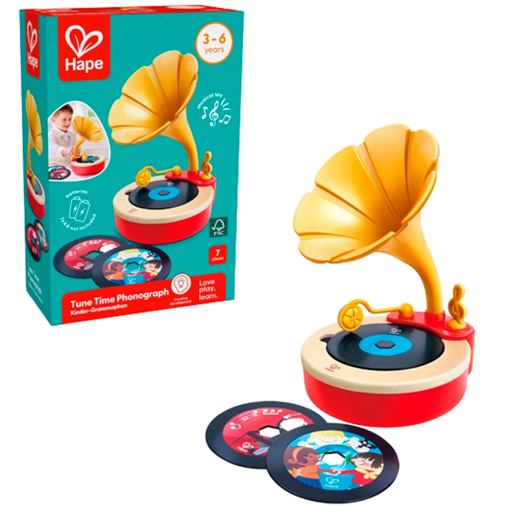 Phonographe musical à manivelle Hape 3–6 ans