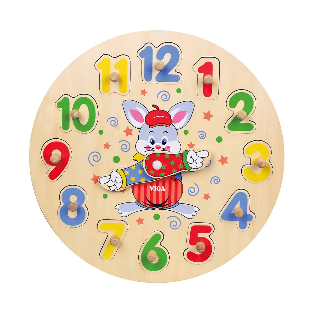 Puzzle Horloge Bois Éducatif 12 Pièces – 24M+