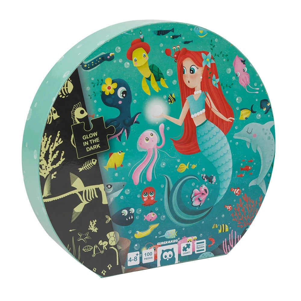 Puzzle géant des sirènes phosphorescentes, 100 pièces