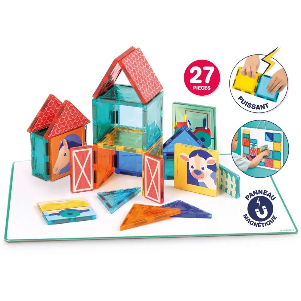 Panneau Magnétique Ferme 27 Pièces Ludi 2 Ans+