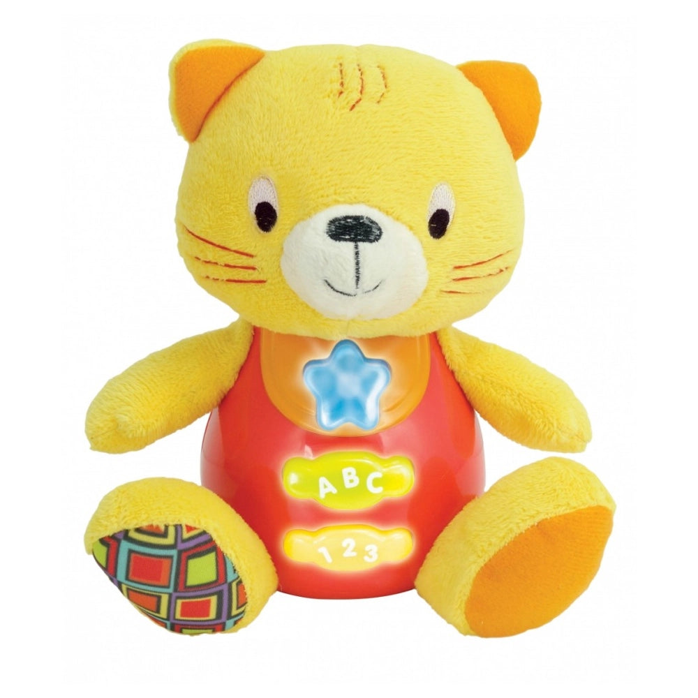 Chaton hochet musical et lettres-chiffres dès 3 mois