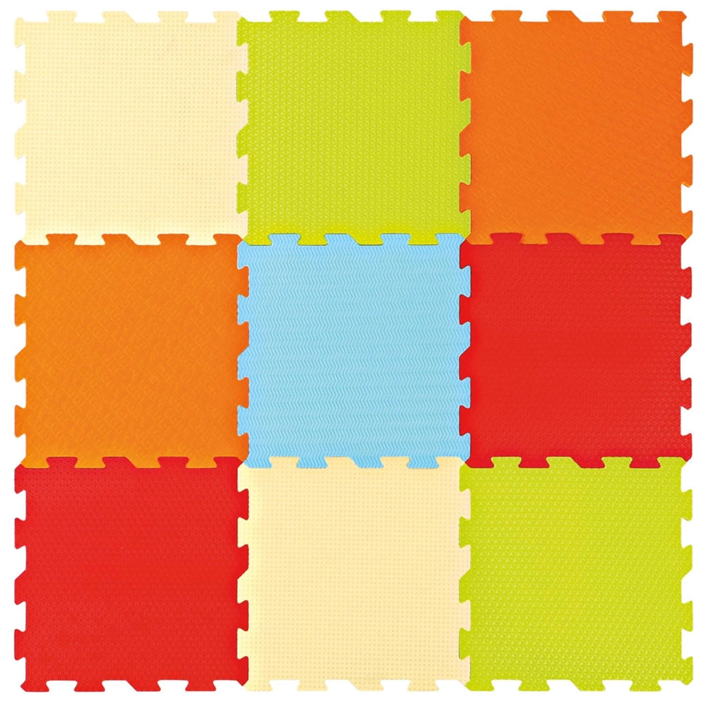 Dalles Mousse EVA Colorées 9 Pièces 90x90 cm