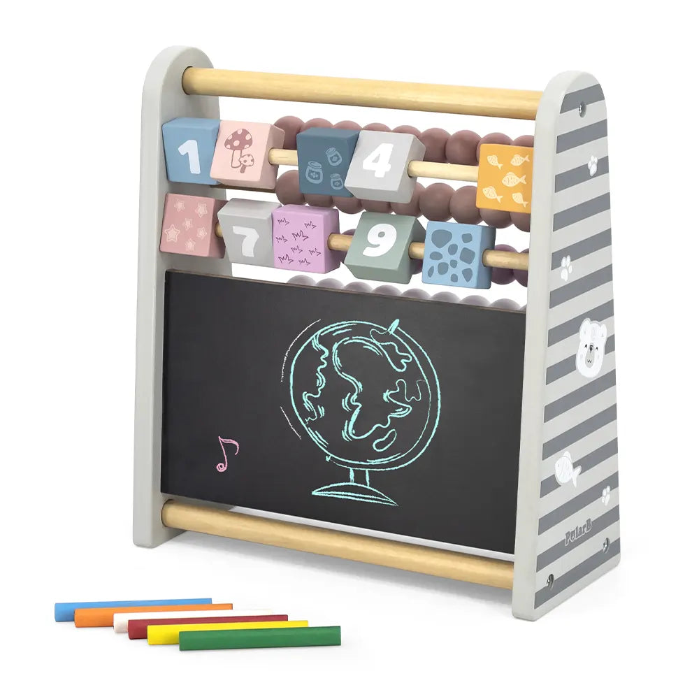 Boulier Tableau Noir 3 en 1 Bois Hêtre PolarB Viga Toys 3 Ans+