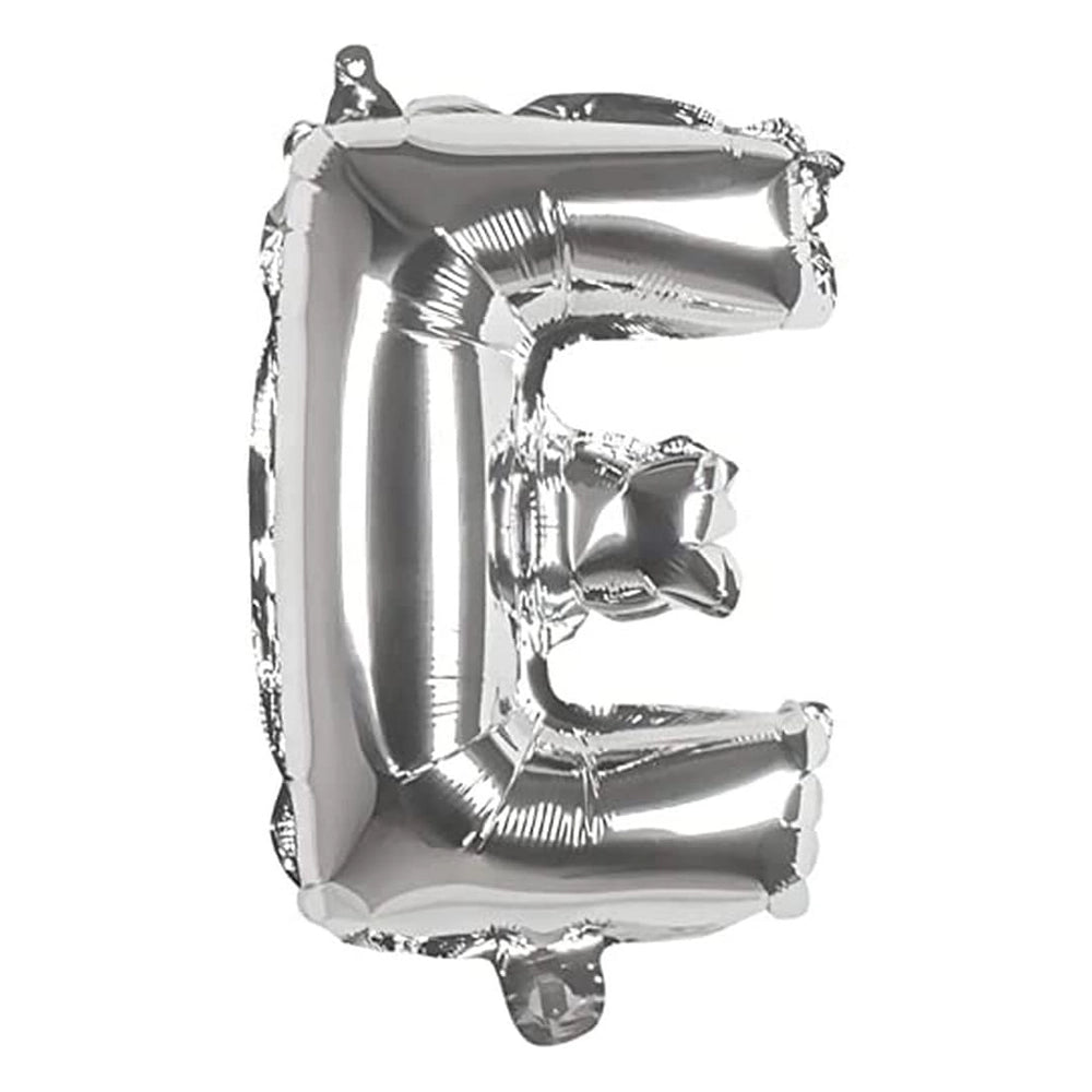 Lettre E argentée : un ballon pour personnaliser la fête, 40 cm