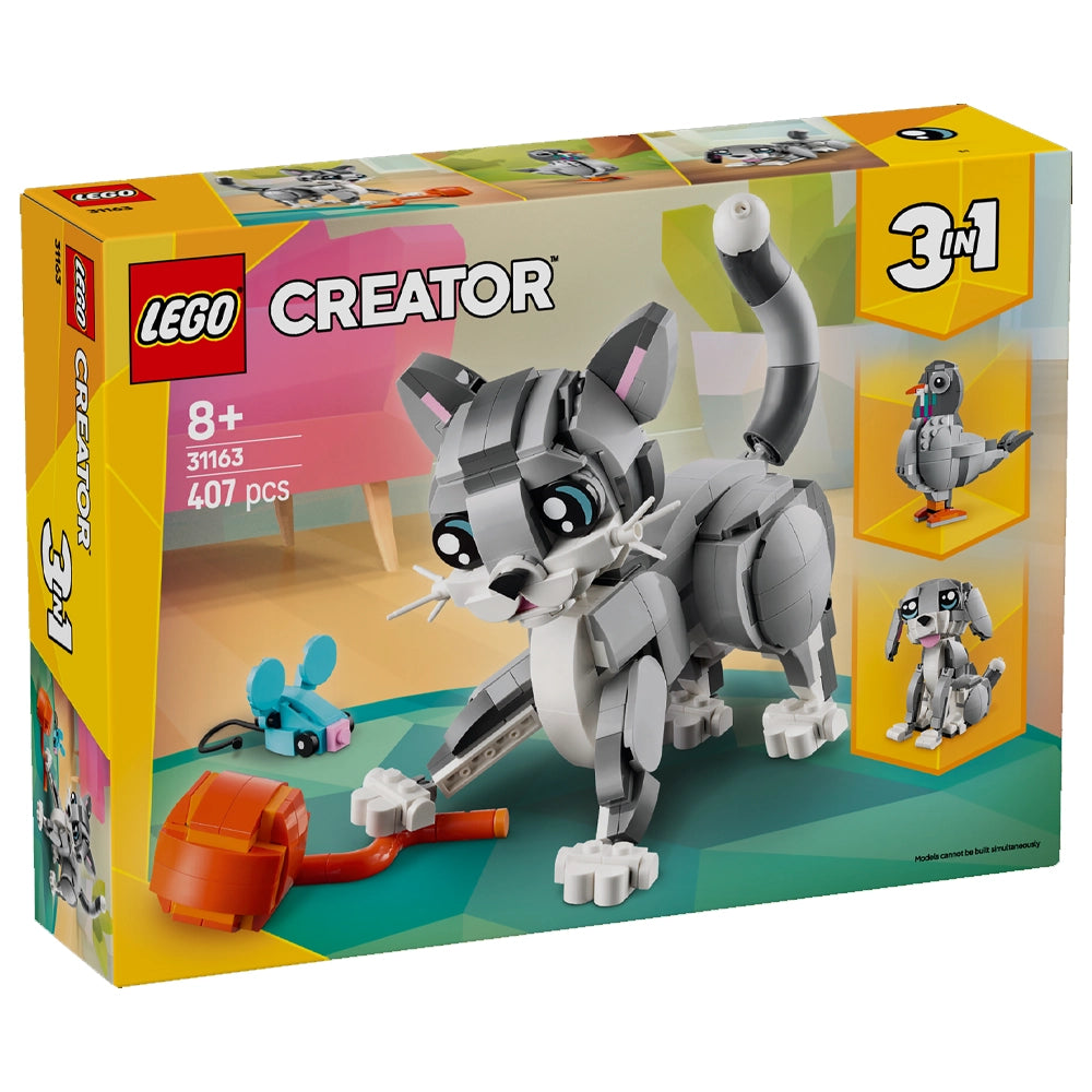 LEGO Creator : chat joueur, chien et pigeon à construire, 8+