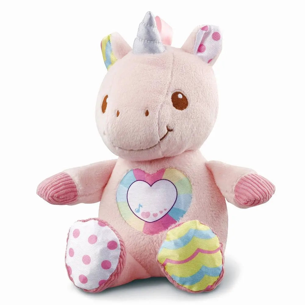 Maé, peluche licorne musicale et tactile pour bébé