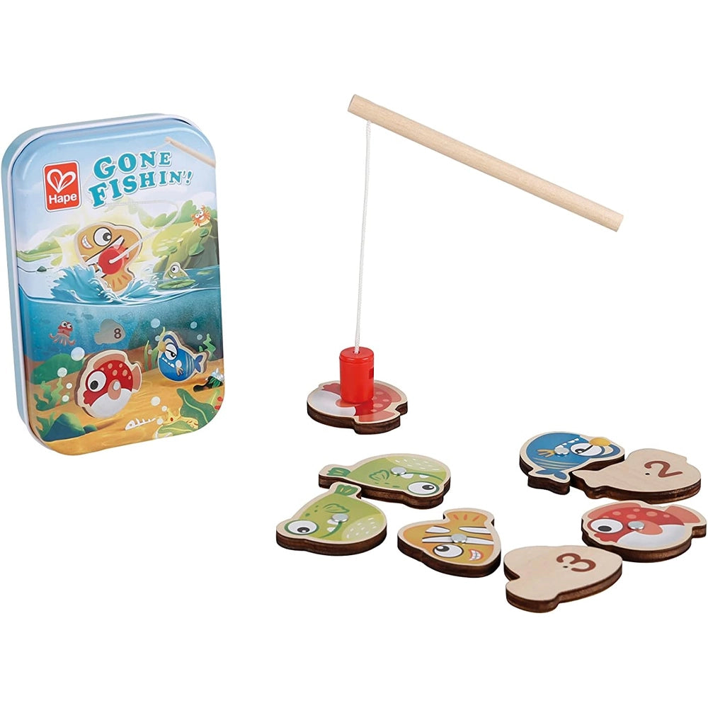 Pêche aux poissons numérotés, jeu avec canne dès 2 ans