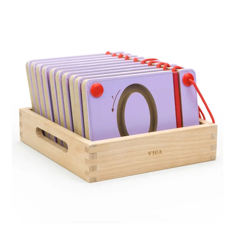 Coffret 10 Tableaux Magnétiques Chiffres en Bois Viga Toys 3 Ans+