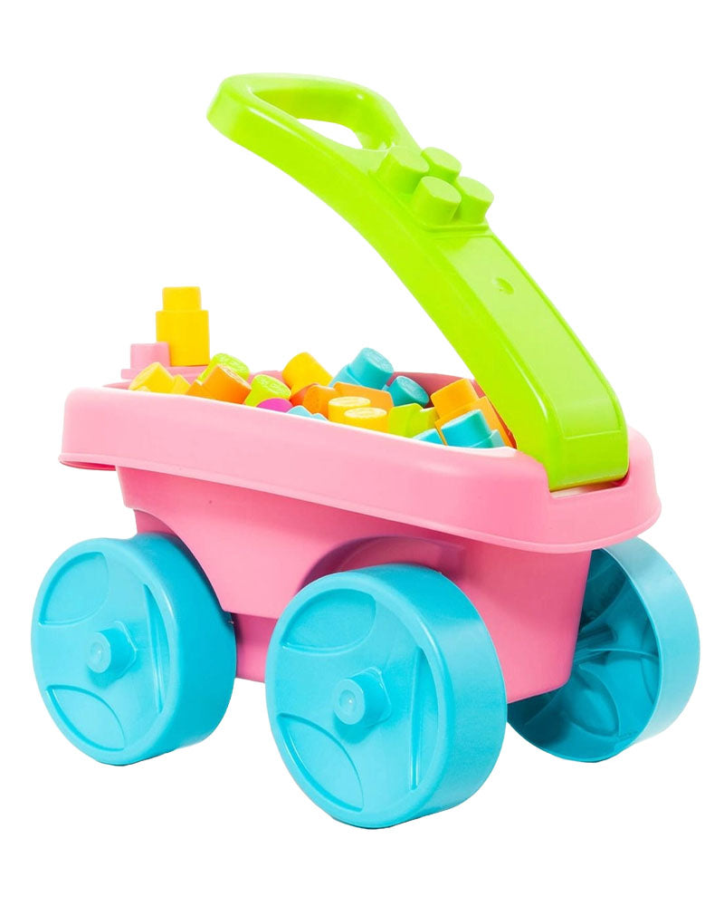 Chariot à Blocs Molto Rose avec 20 Pièces 12M+