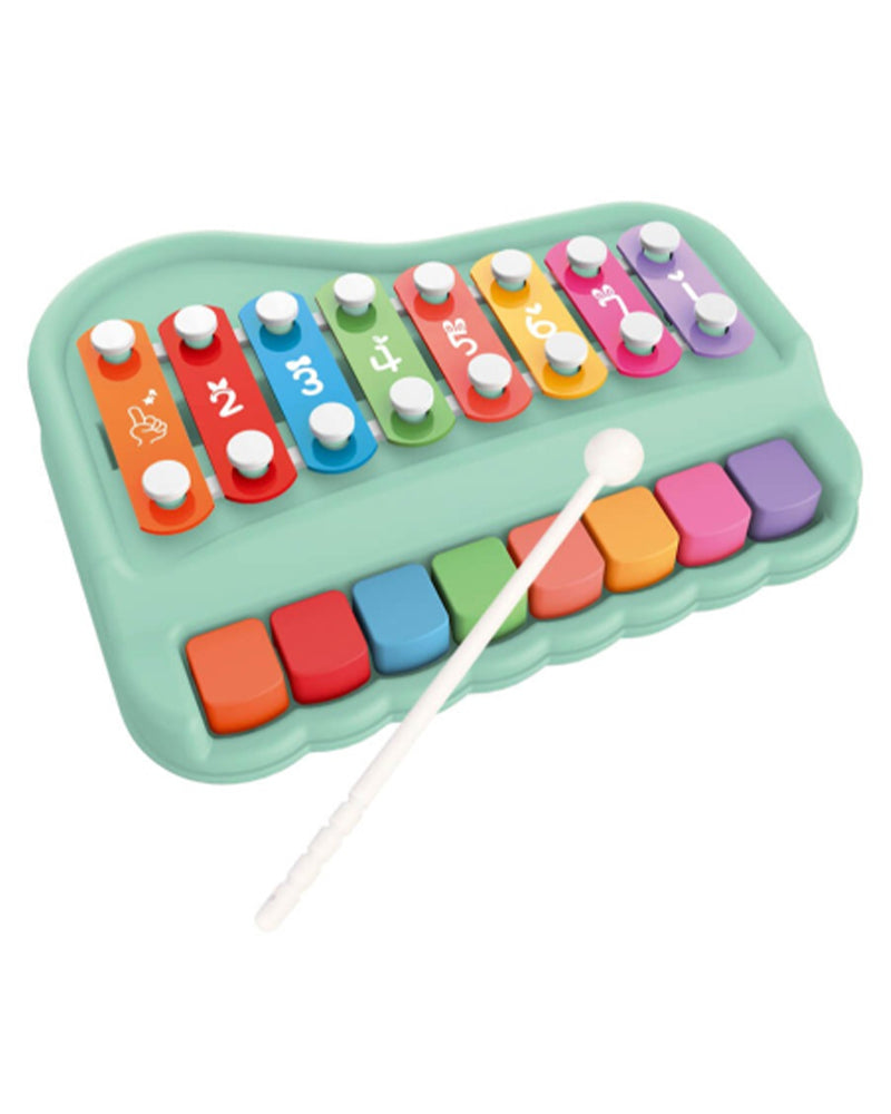 Piano-Xylophone Vert avec Lames Numérotées dès 18 Mois