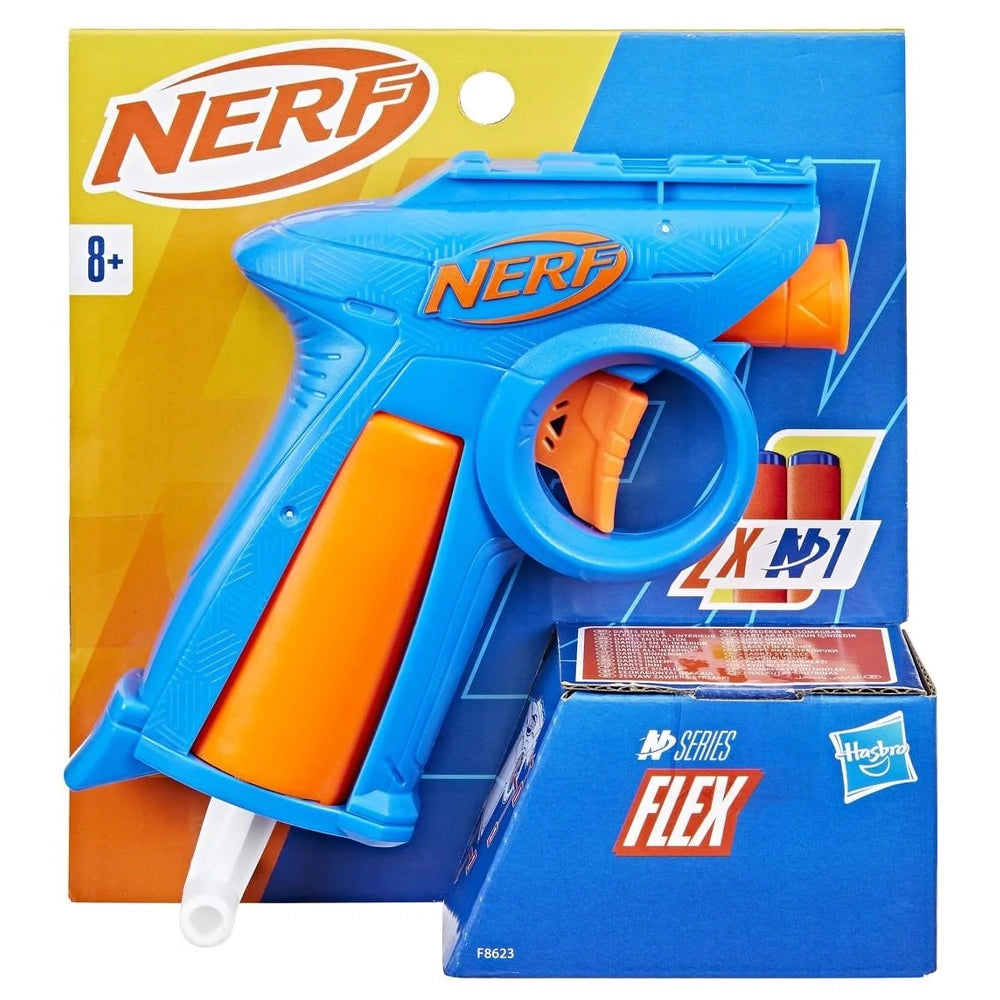 Pistolet Compact Nerf Série N Flex + 2 Fléchettes