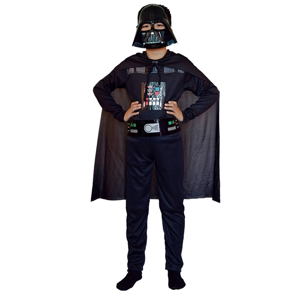 Tenue Dark Vador pour enfant avec cape et demi-masque