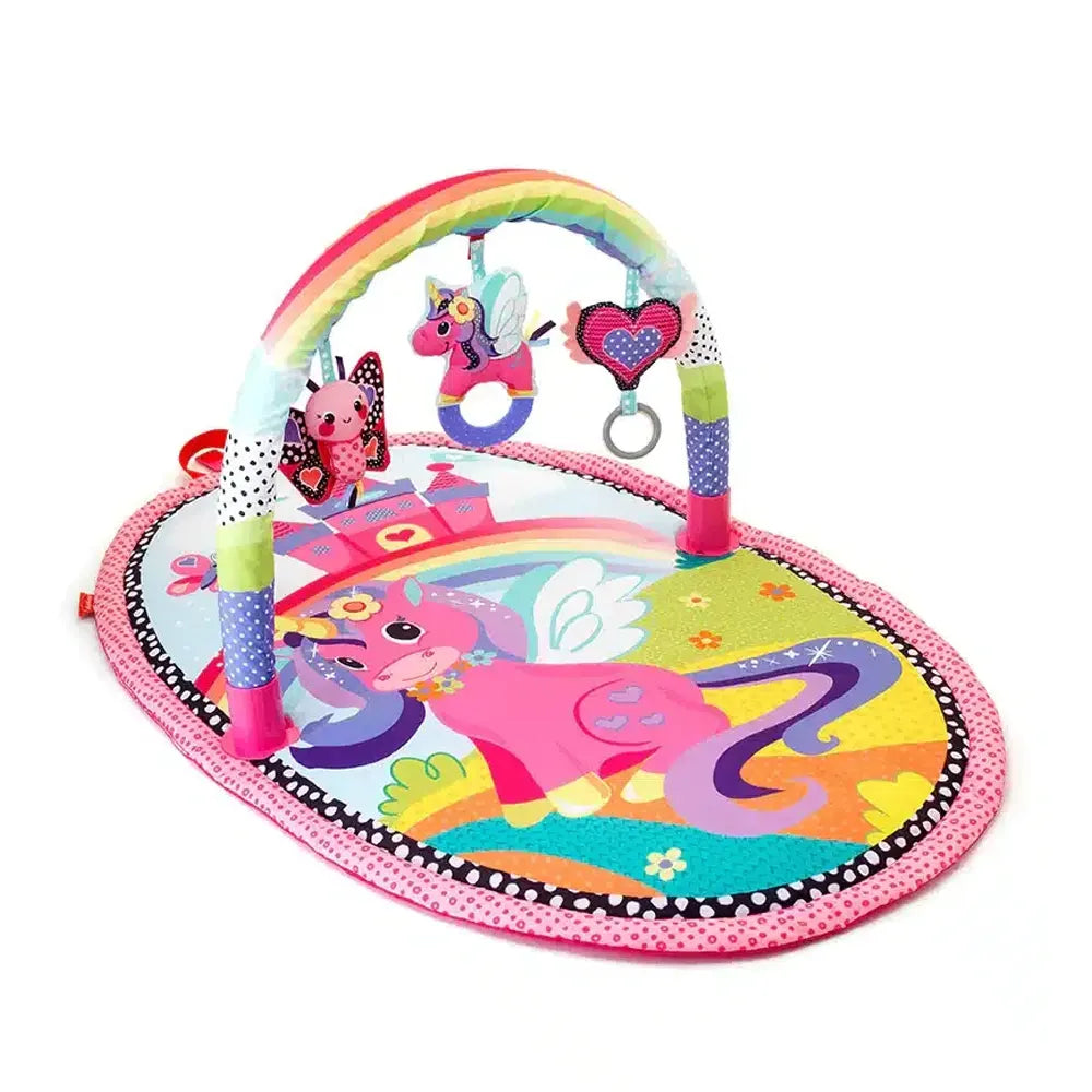 Tapis d’éveil Licorne arc-en-ciel avec 3 jouets dès la naissance