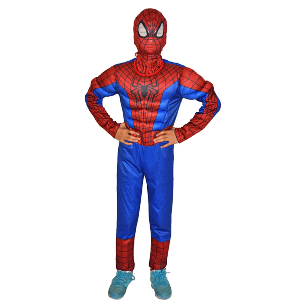 La tenue Spider-Man aux motifs de toile et son masque intégral