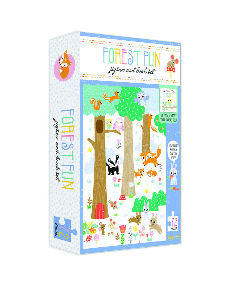 Puzzle de la forêt en 72 pièces avec livre