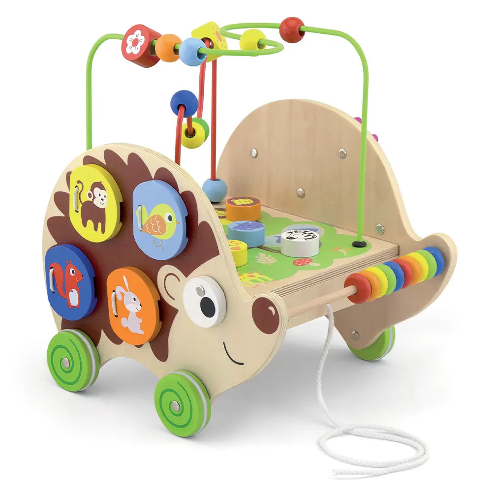 Hérisson Multi-Activités en Bois à Tirer 5 Jeux en 1 Viga Toys 12M+