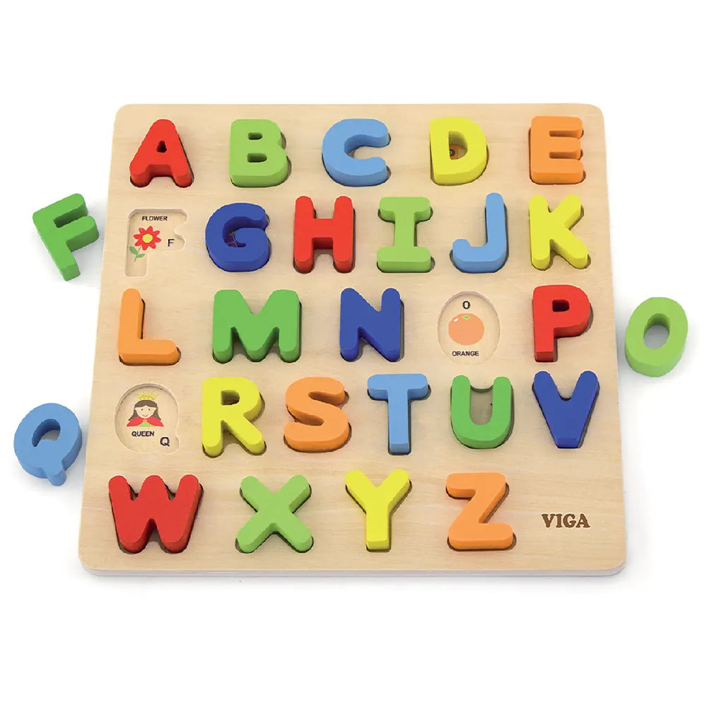 Puzzle Alphabet Majuscule à Encastrement en Bois