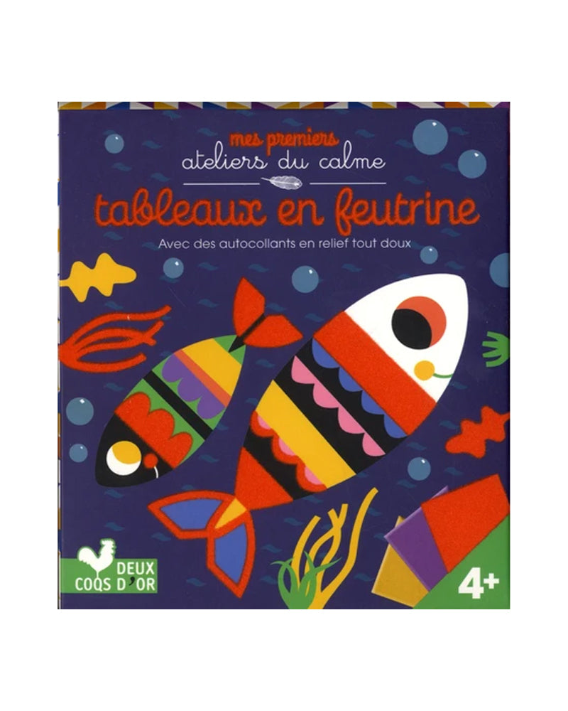 Atelier feutrine : 3 tableaux à compléter, dès 4 ans