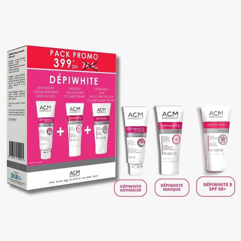 Trio visage Dépiwhite : crème, masque et soin solaire
