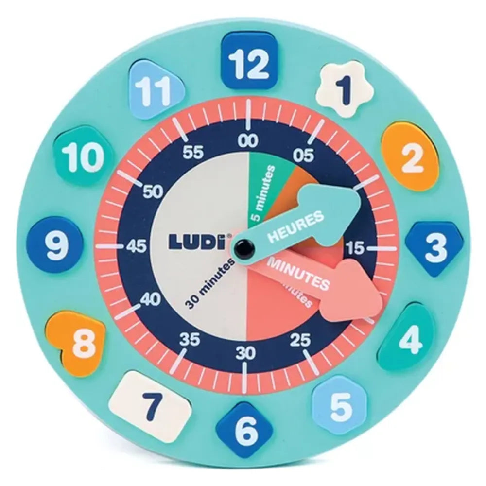 Horloge-puzzle Ludi aux chiffres colorés, dès 3 ans