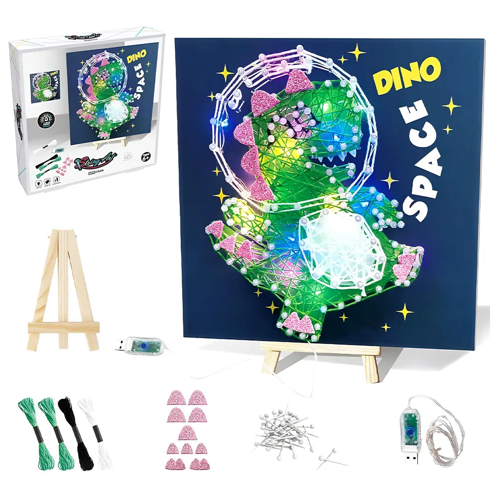 Kit créatif Dinosaure en fils entrelacés 6 ans+